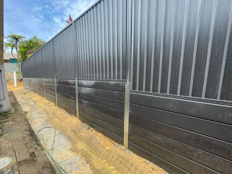 After colorbond fencing and retaining walls