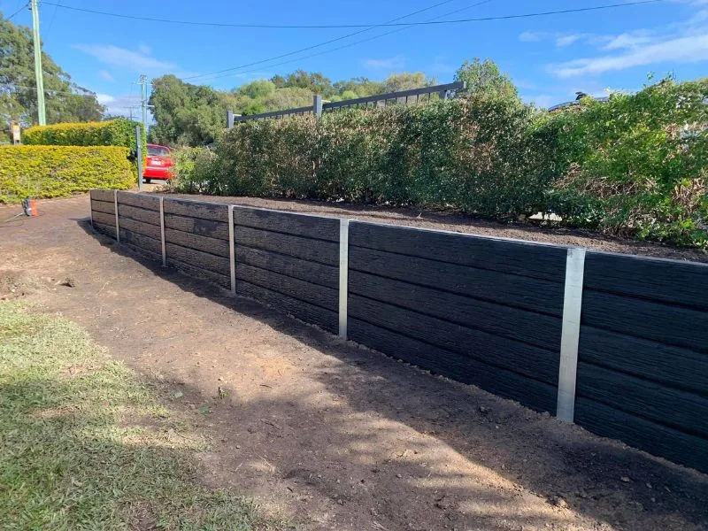 After concrete sleeper retaining walls gold coast